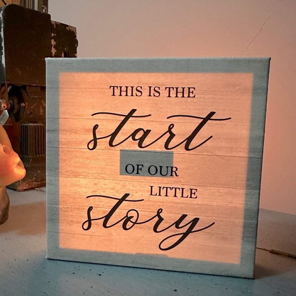 Decorative Canvas Sign with Inspirational Quote